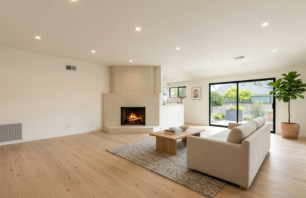 Family room — rendering after renovation